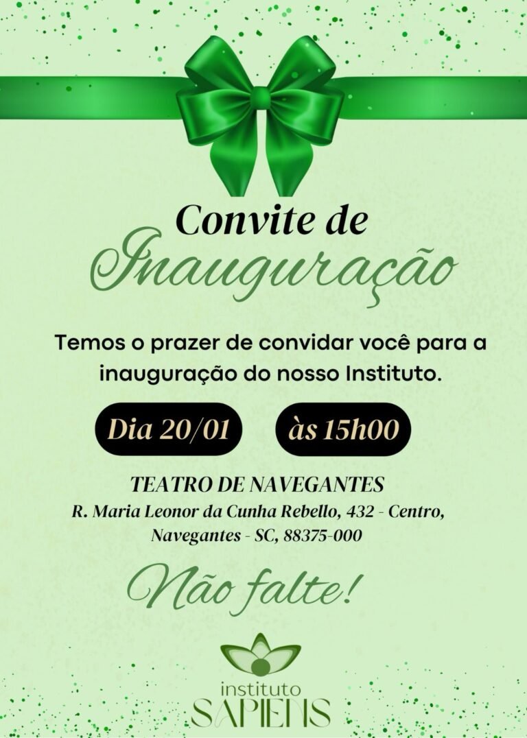 Descubra o Novo Capítulo – Inauguração do Instituto Sapiens! 🌟